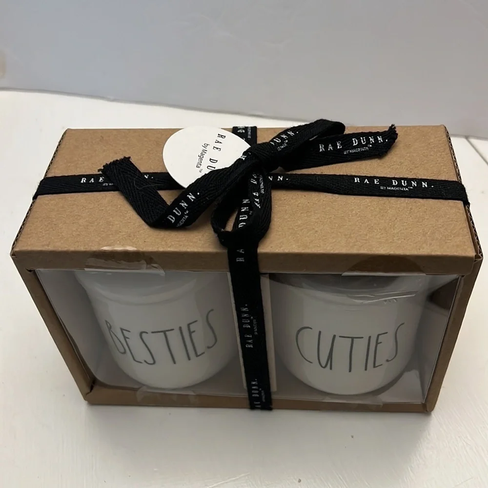 Rae Dunn Besties and Cuties New Ceramic Heart Lid Decor Canisters